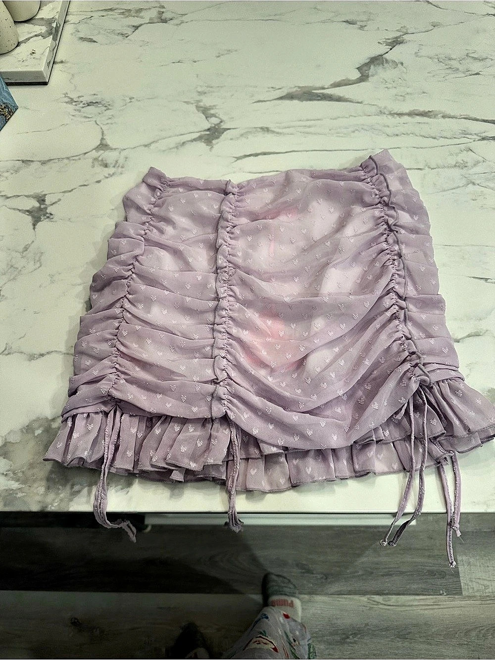 Sugar Thrillz Hearts Aglow Mini Skirt Pink XS